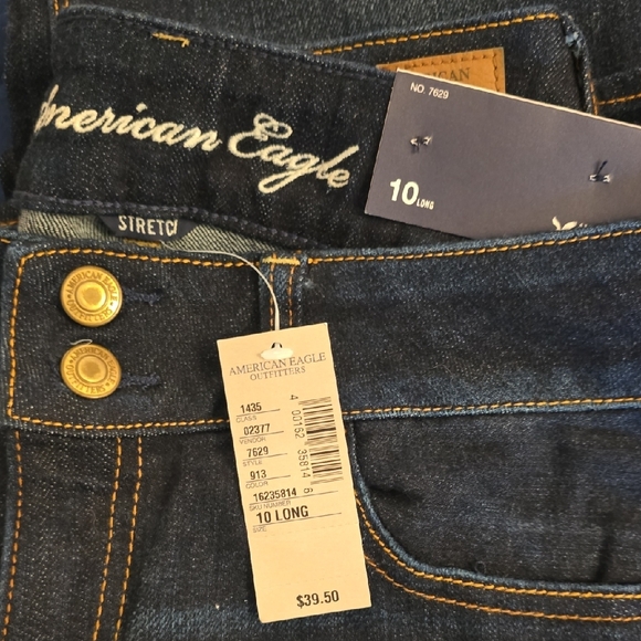 American Eagle Outfitters Women's Dark Blue High Rise Jeans - Picture 10 of 10